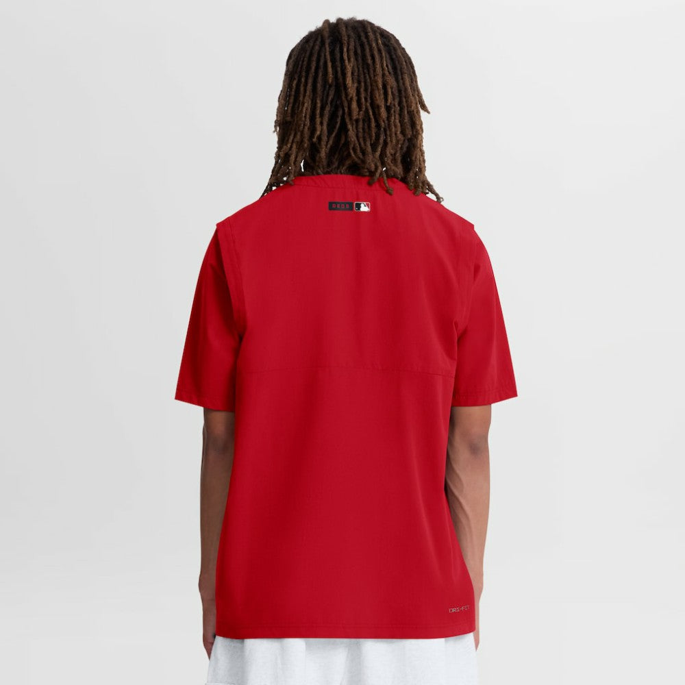 Cincinnati Reds Nike Authentic Collection Dri-FIT Quarter-Zip Windshirt - Red