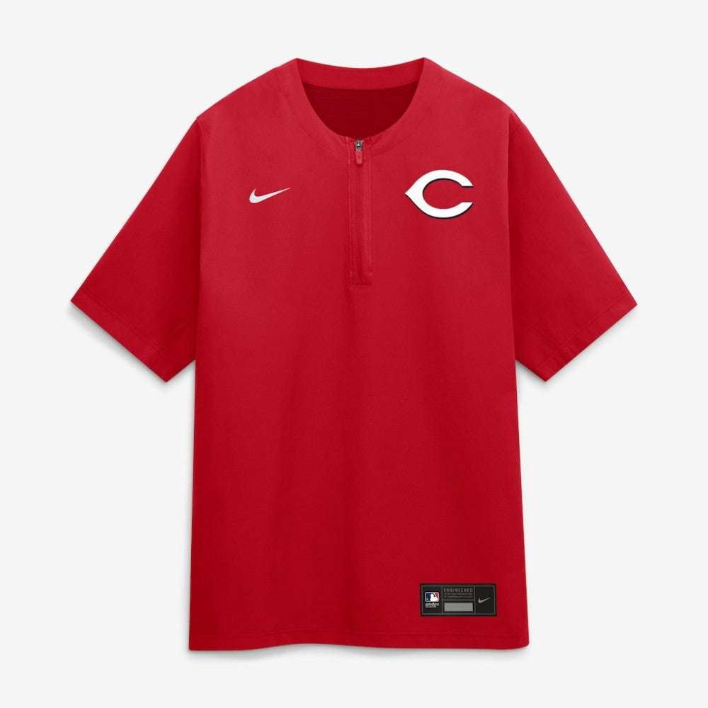 Cincinnati Reds Nike Authentic Collection Dri-FIT Quarter-Zip Windshirt - Red