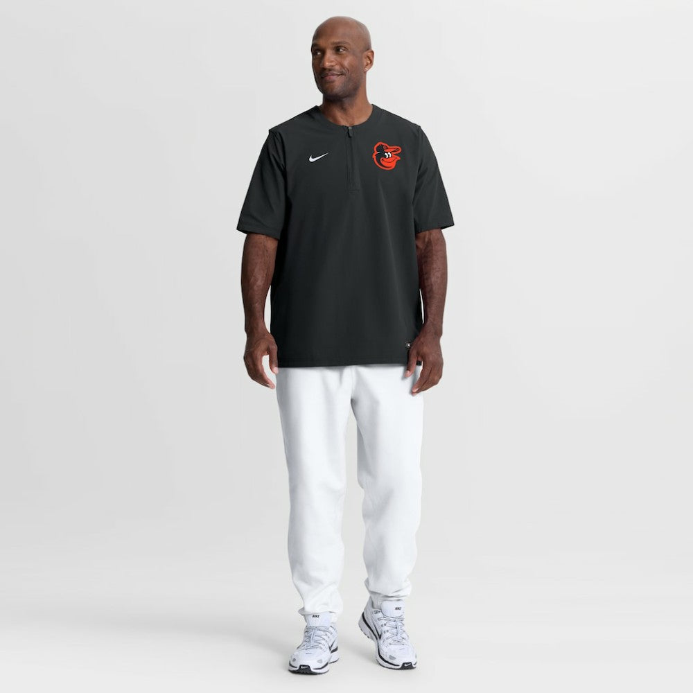 Baltimore Orioles Nike Authentic Collection Dri-FIT Quarter-Zip Windshirt - Black