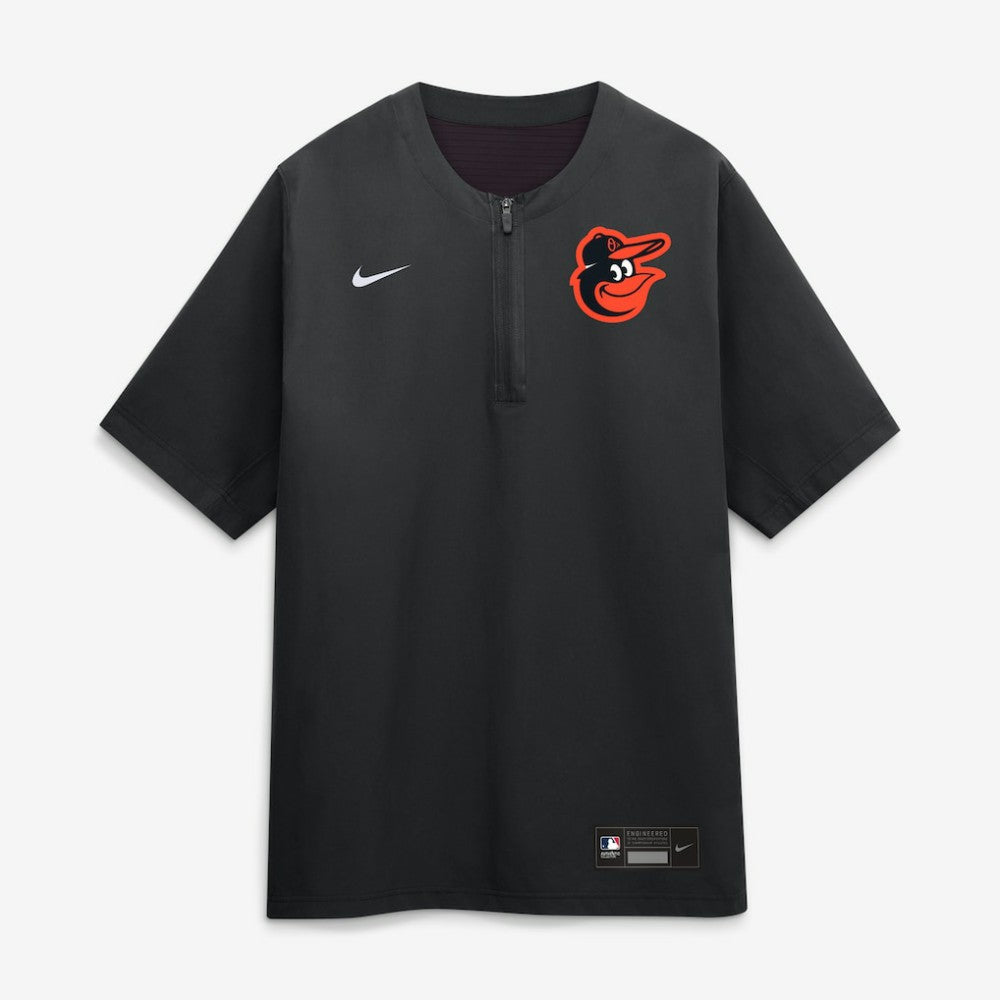 Baltimore Orioles Nike Authentic Collection Dri-FIT Quarter-Zip Windshirt - Black