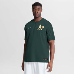 Athletics Nike Authentic Collection Dri-FIT Quarter-Zip Windshirt - Green