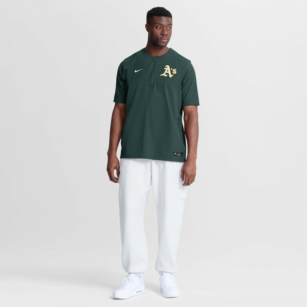 Athletics Nike Authentic Collection Dri-FIT Quarter-Zip Windshirt - Green
