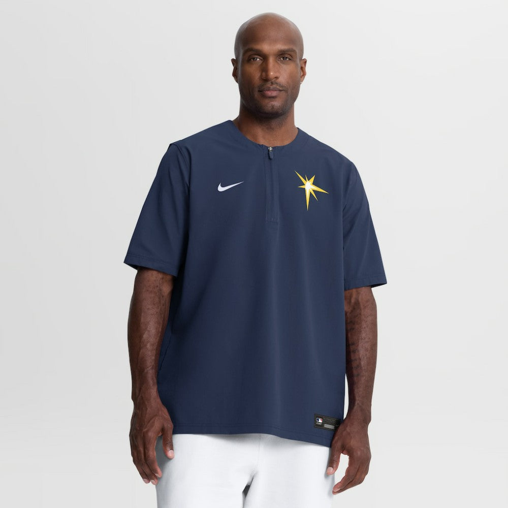 Tampa Bay Rays Nike Authentic Collection Dri-FIT Quarter-Zip Windshirt - Navy