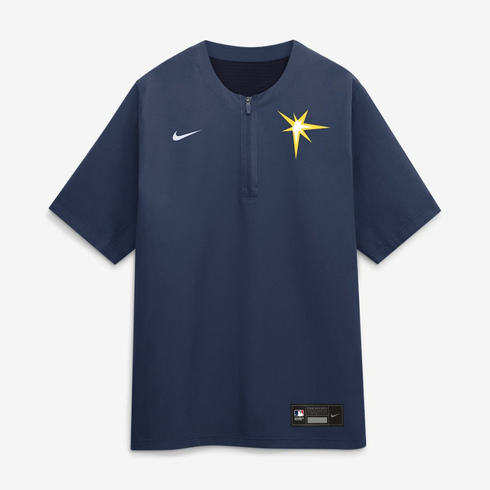 Tampa Bay Rays Nike Authentic Collection Dri-FIT Quarter-Zip Windshirt - Navy