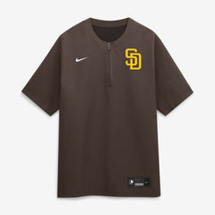 San Diego Padres Nike Authentic Collection Dri-FIT Quarter-Zip Windshirt - Brown