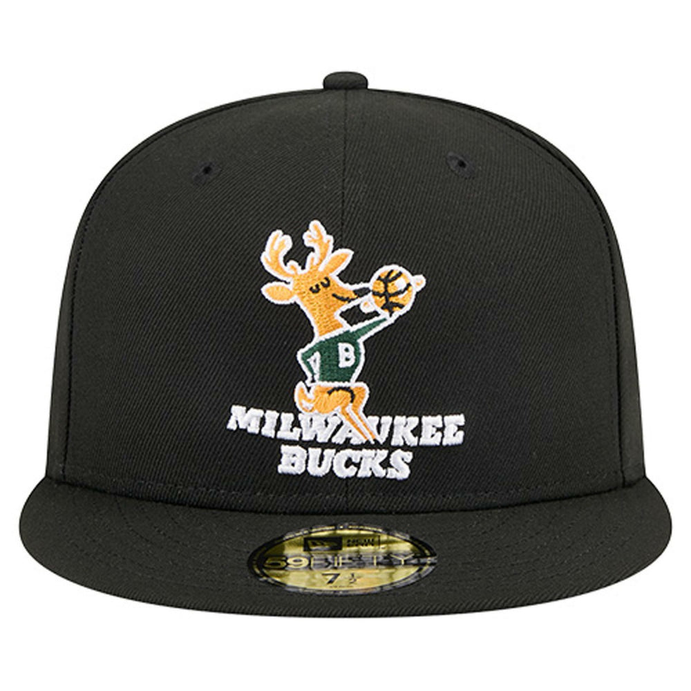 Milwaukee Bucks Core Logo 59FIFTY Fitted Hat Black