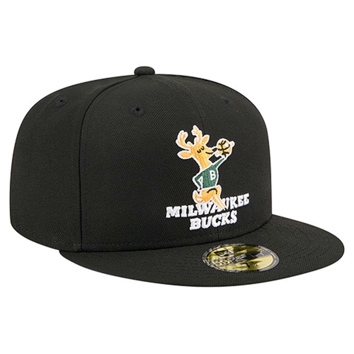 Milwaukee Bucks Core Logo 59FIFTY Fitted Hat Black