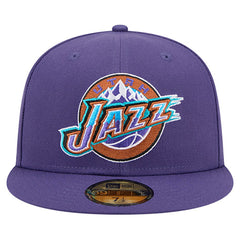 Utah Jazz Core Logo 59FIFTY Fitted Hat Purple
