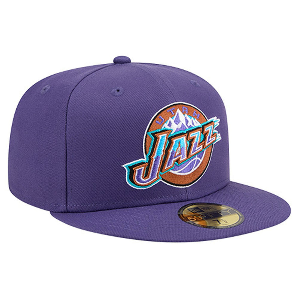 Utah Jazz Core Logo 59FIFTY Fitted Hat Purple
