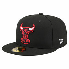Chicago Bulls Core Logo 59FIFTY Fitted Hat Black
