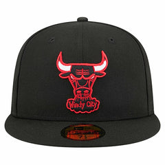 Chicago Bulls Core Logo 59FIFTY Fitted Hat Black