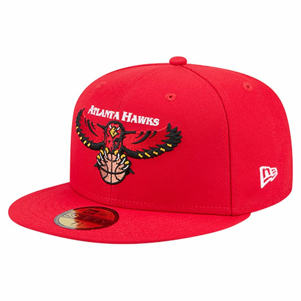 Atlanta Hawks Core Logo 59FIFTY Fitted Hat Red