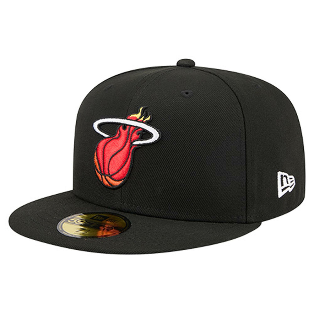 Miami Heat Core Logo 59FIFTY Fitted Hat Black
