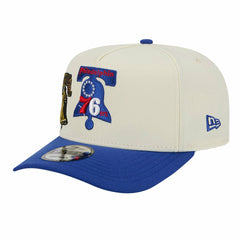 Philadelphia 76ers Illustrated Mascot 2-Toned Pre-Curved A-Frame 9FIFTY Adjustable Hat Cream
