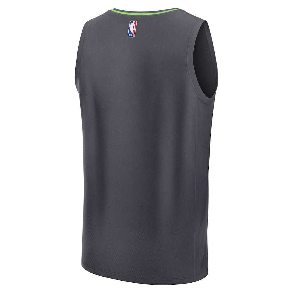 Minnesota Timberwolves Fastbreak Custom Jersey Statement Edition Anthracite