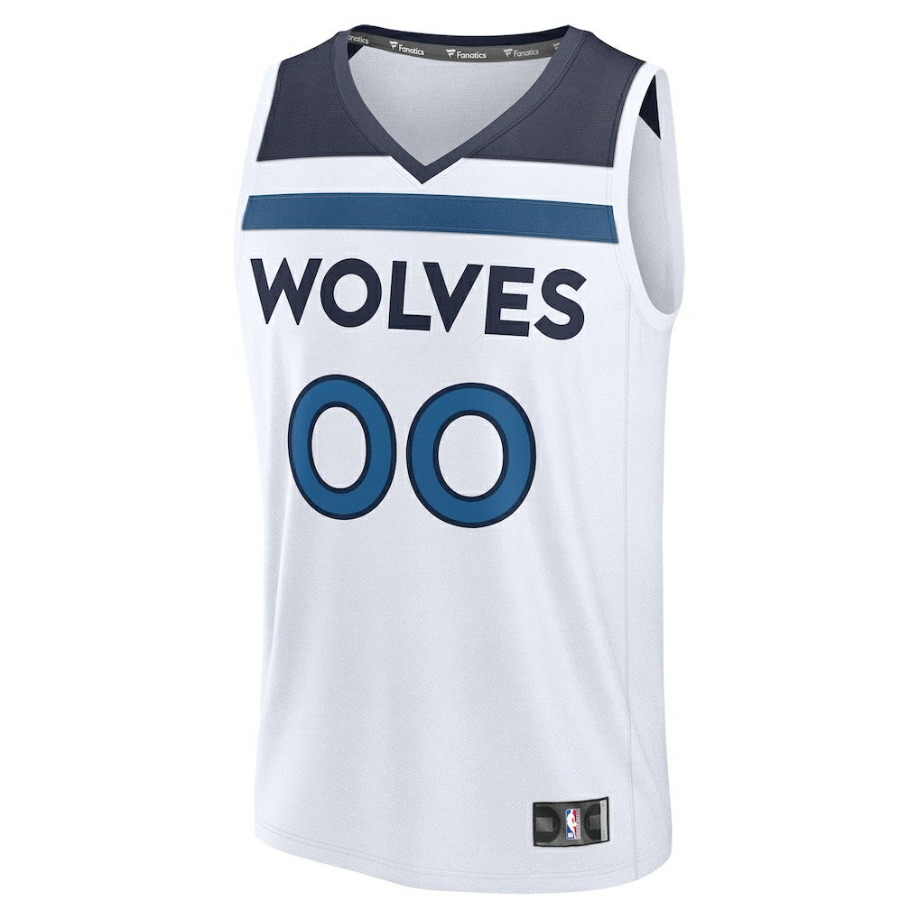Minnesota Timberwolves Fastbreak Custom Jersey Association Edition White