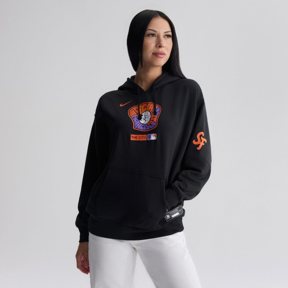 San Francisco Giants Nike Women's Authentic Collection City Connect Therma Hoodie - Black Hoodies