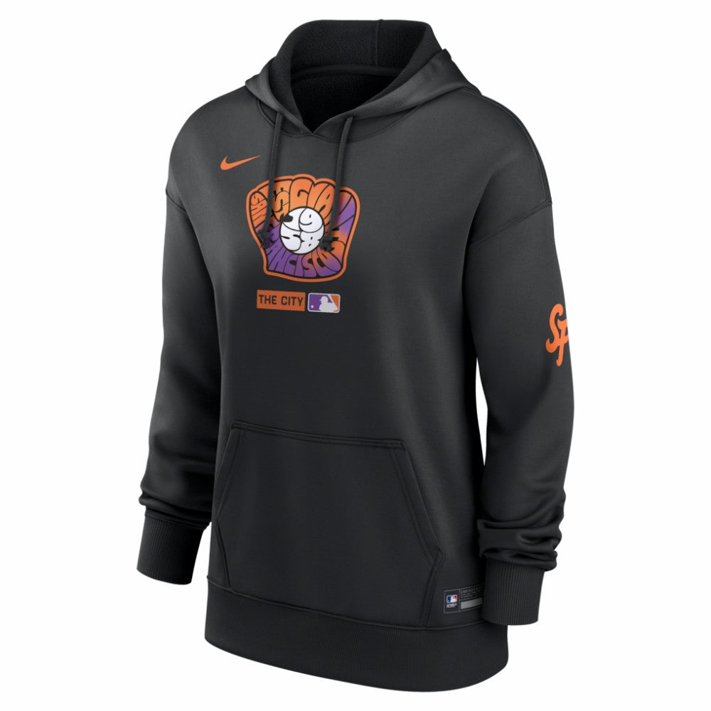 San Francisco Giants Nike Women's Authentic Collection City Connect Therma Hoodie - Black Hoodies