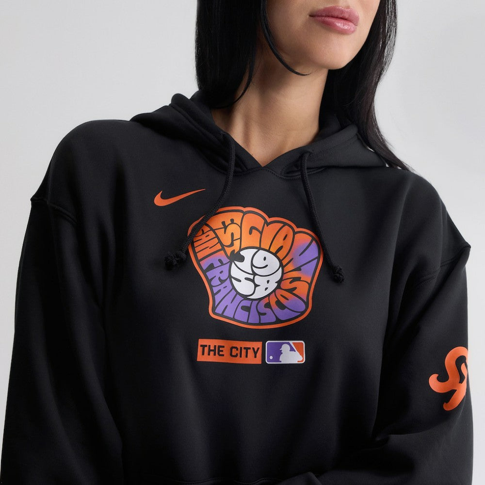 San Francisco Giants Nike Women's Authentic Collection City Connect Therma Hoodie - Black Hoodies