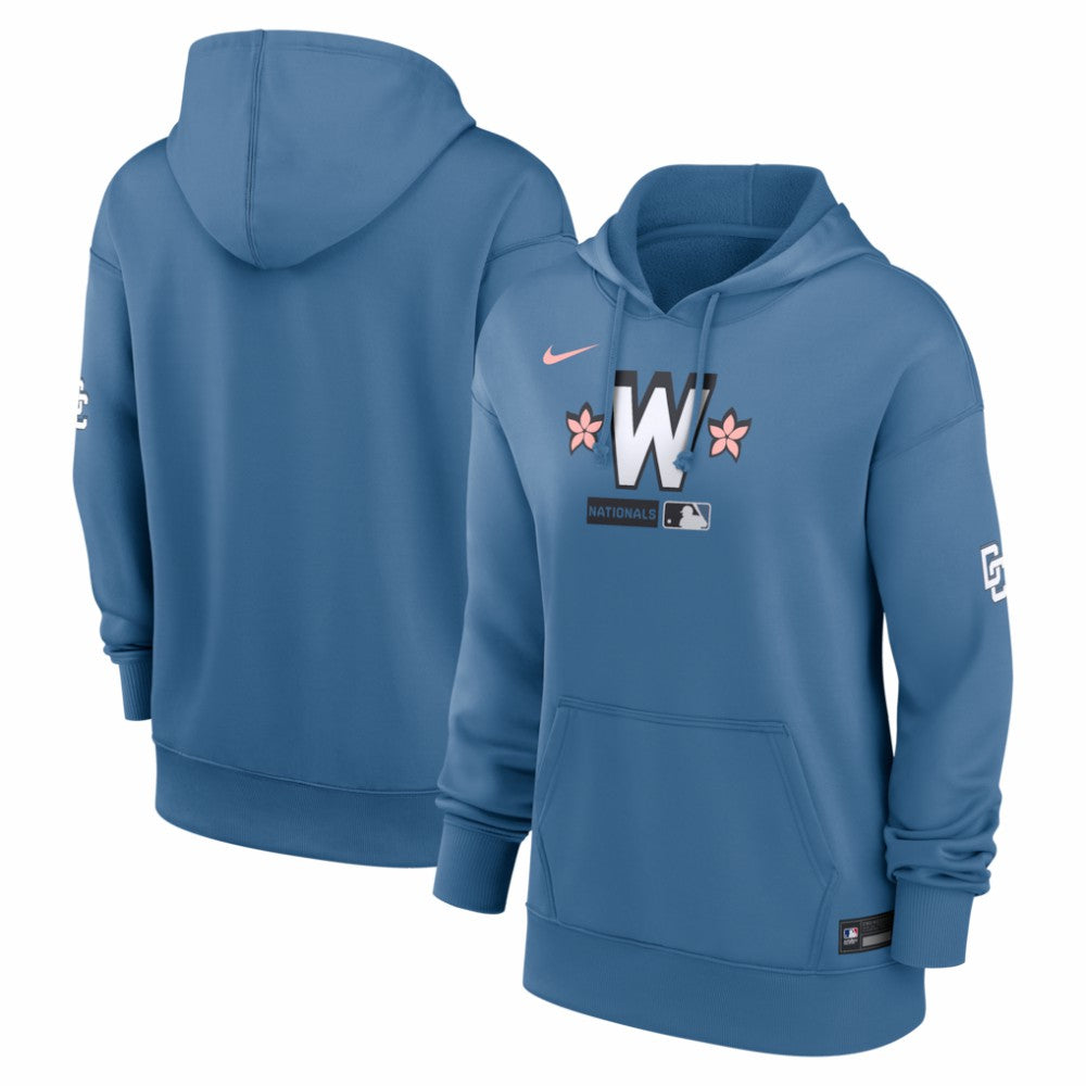Washington Nationals Nike Women's Authentic Collection City Connect Therma Hoodie - Blue Hoodies