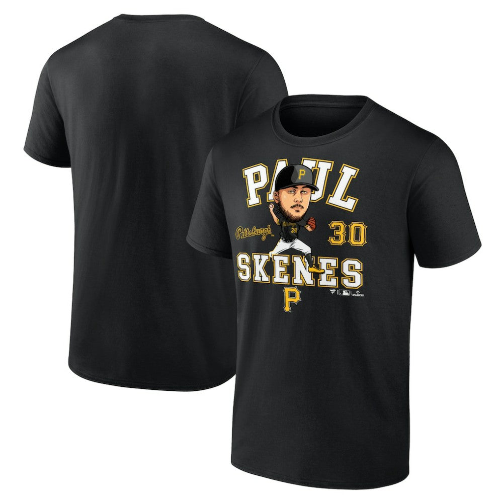 Paul Skenes Pittsburgh Pirates Fanatics Hometown Caricature T-Shirt - Black T-shirts