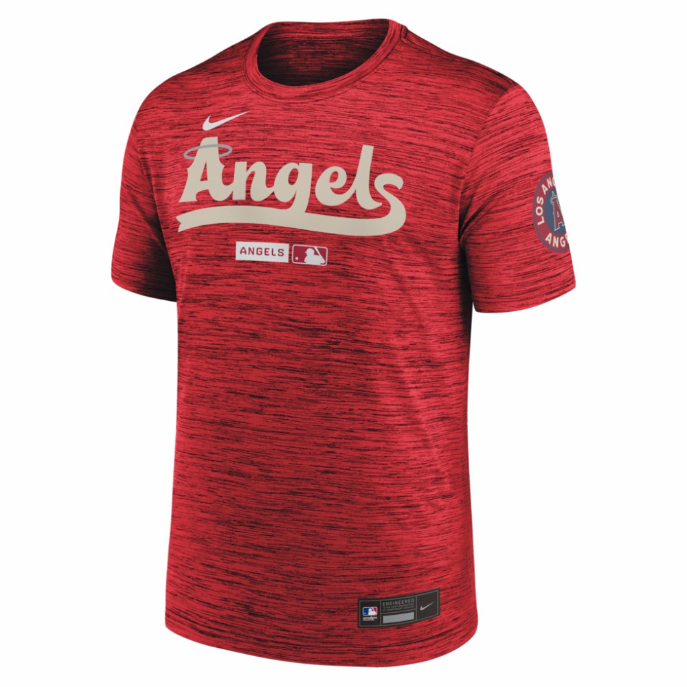 Los Angeles Angels Nike Authentic Collection City Connect Velocity Dri-FIT T-Shirt - Red T-shirts