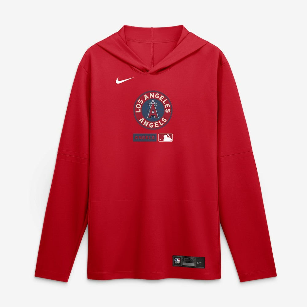 Los Angeles Angels Nike City Connect Dri-FIT Long Sleeve Hooded T-Shirt - Red T-shirts