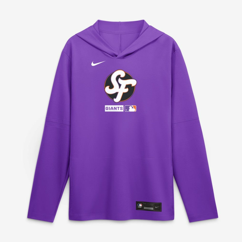 San Francisco Giants Nike City Connect Dri-FIT Long Sleeve Hooded T-Shirt - Purple T-shirts