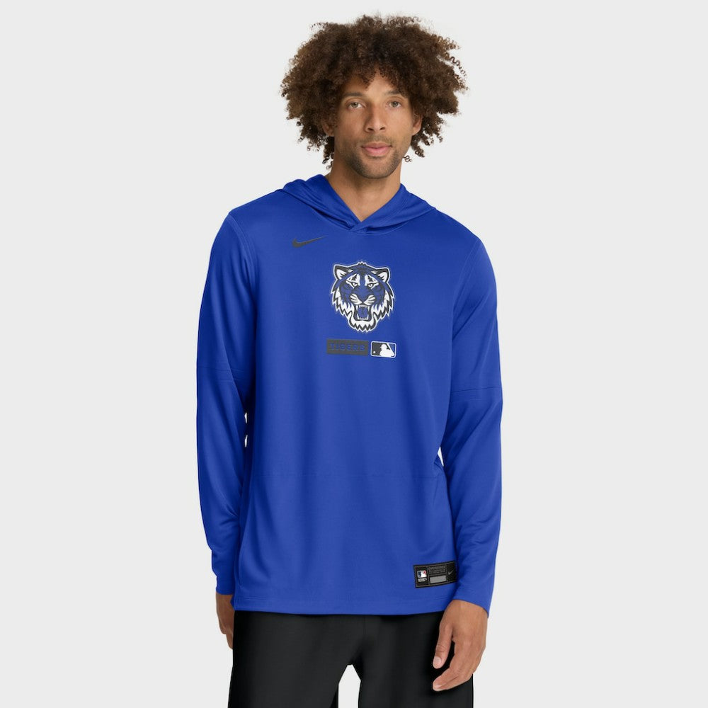 Detroit Tigers Nike City Connect Dri-FIT Long Sleeve Hooded T-Shirt - Royal T-shirts