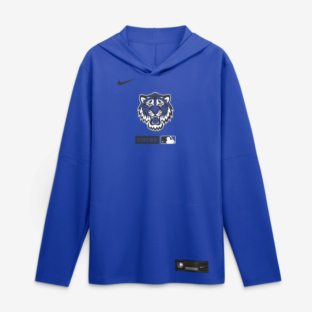 Detroit Tigers Nike City Connect Dri-FIT Long Sleeve Hooded T-Shirt - Royal T-shirts
