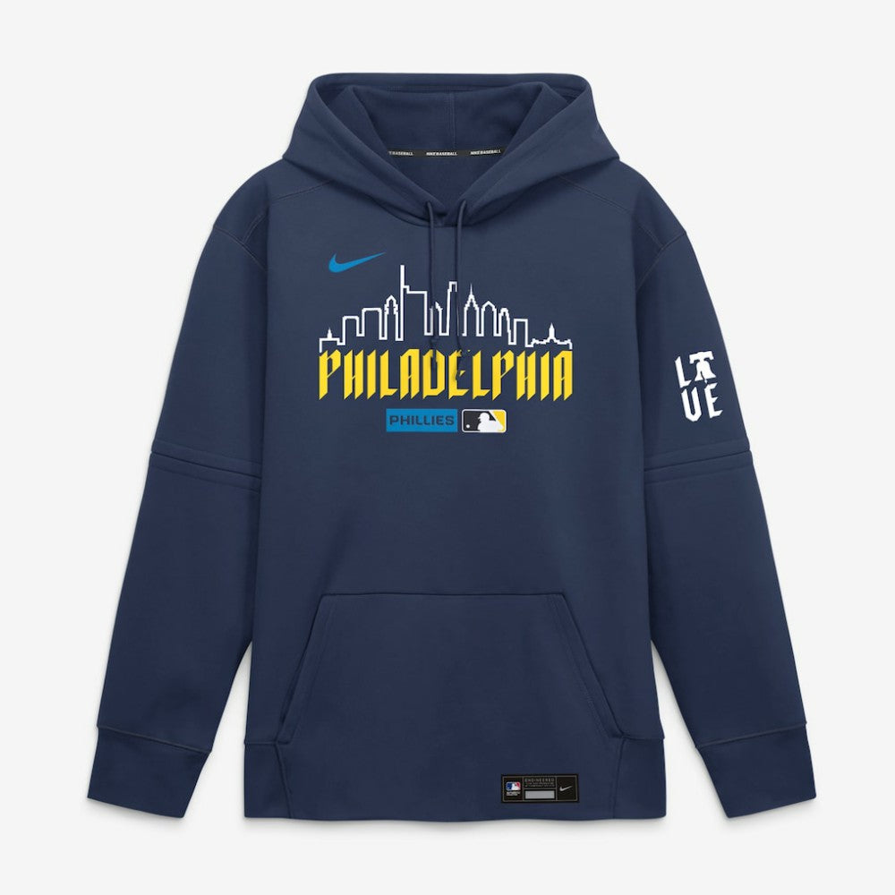 Philadelphia Phillies Nike Authentic Collection City Connect Therma-FIT Hoodie - Navy Hoodies