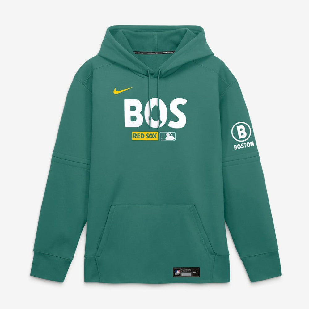 Boston Red Sox Nike Authentic Collection City Connect Therma-FIT Hoodie - Green Hoodies