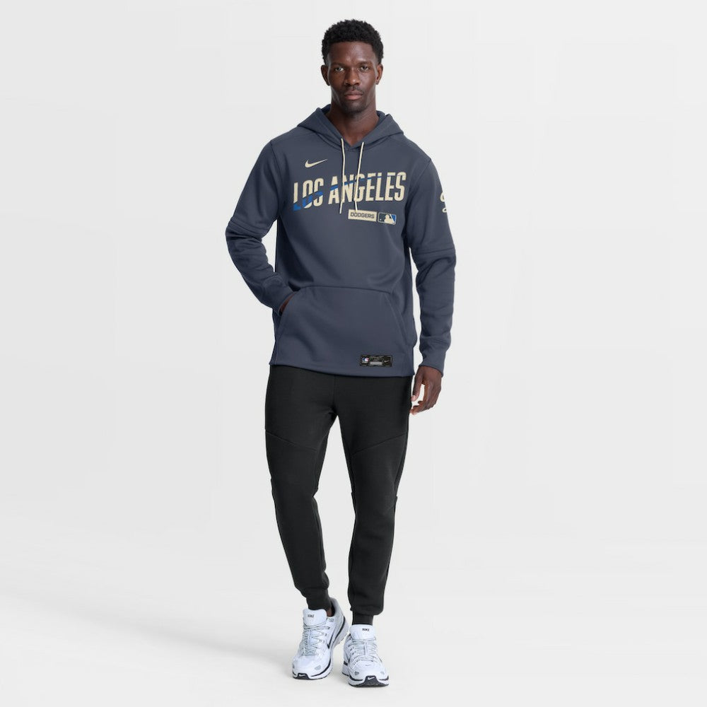 Los Angeles Dodgers Nike Authentic Collection City Connect Therma-FIT Hoodie - Navy Hoodies
