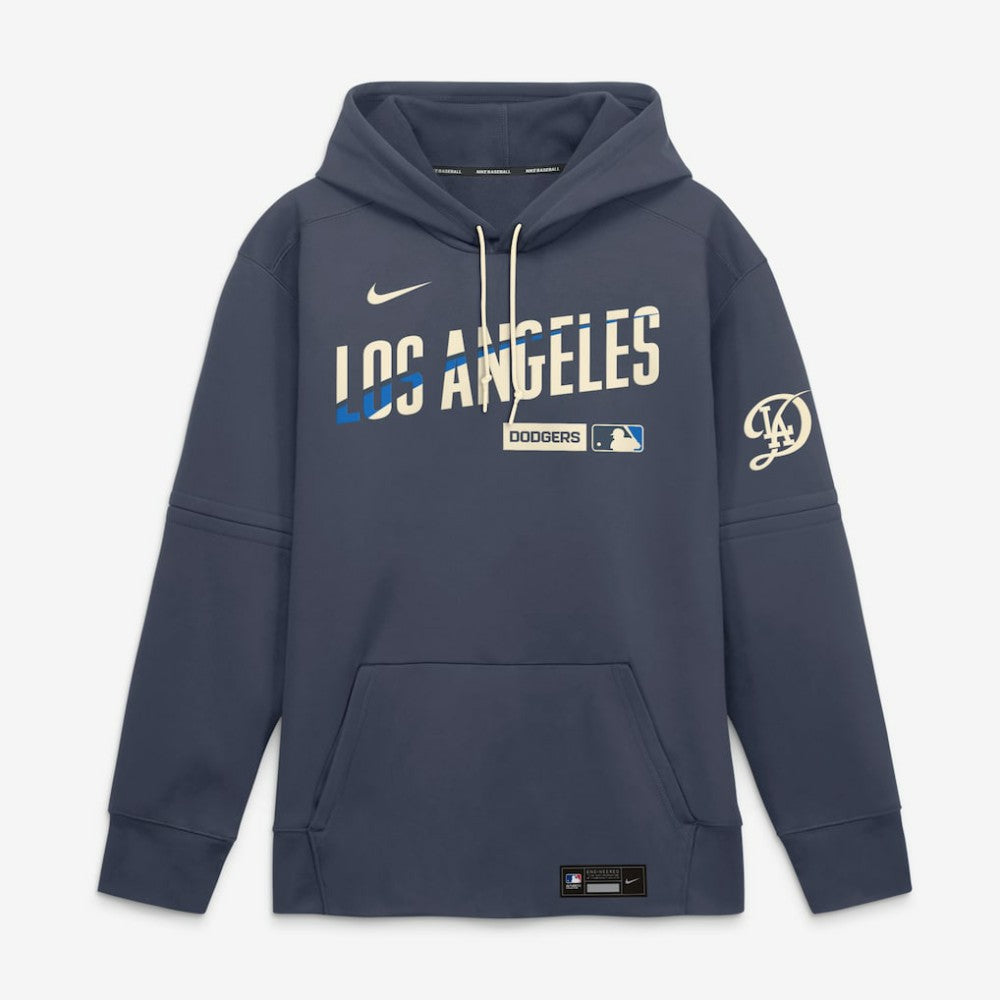 Los Angeles Dodgers Nike Authentic Collection City Connect Therma-FIT Hoodie - Navy Hoodies