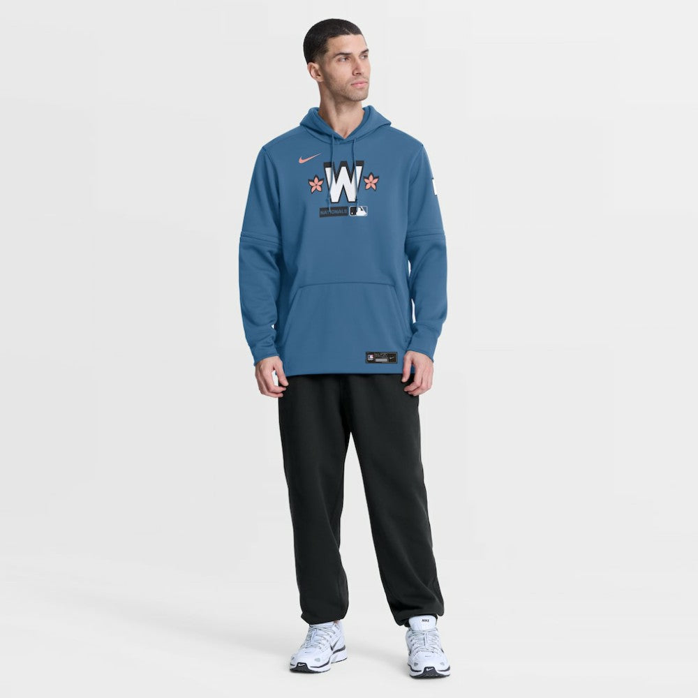 Washington Nationals Nike Authentic Collection City Connect Therma-FIT Hoodie - Blue Hoodies
