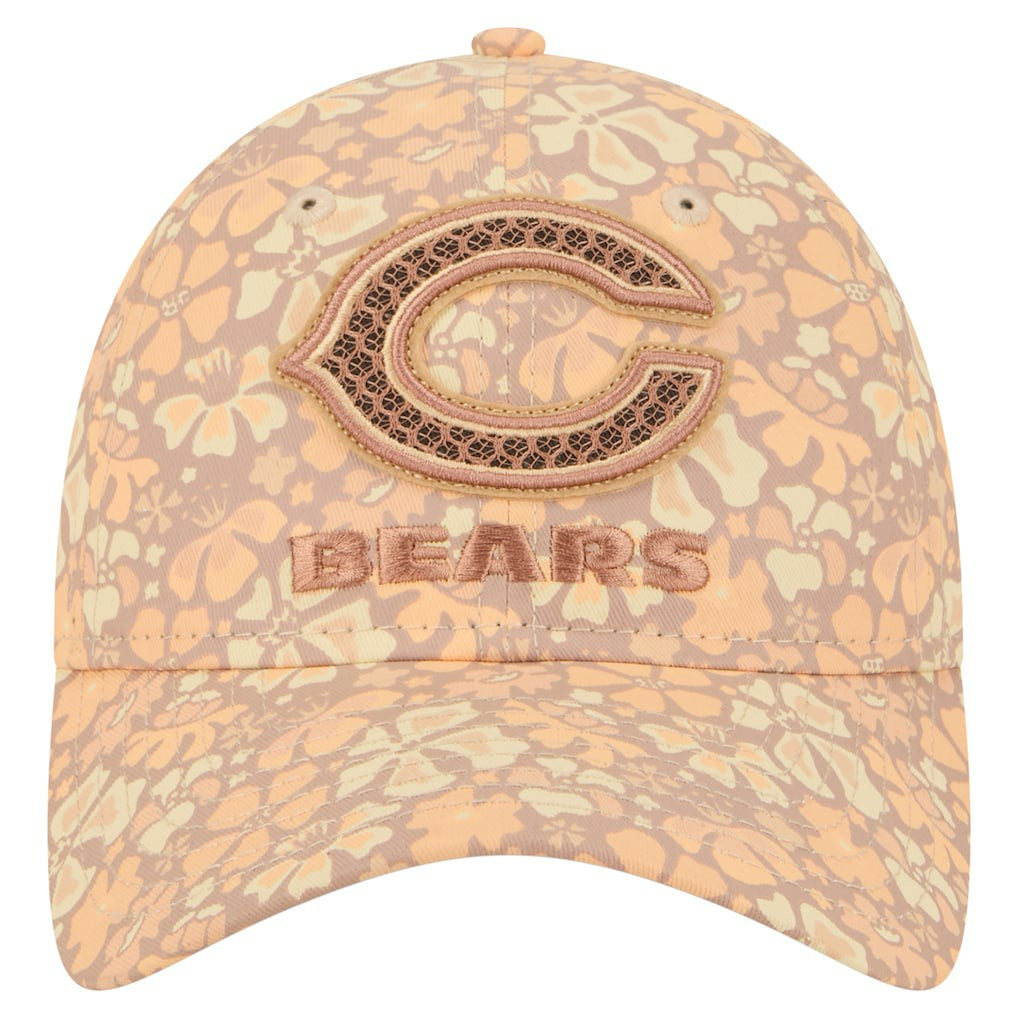 Chicago Bears New Era Women's Floral 9TWENTY Adjustable Hat Tan