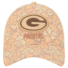 Green Bay Packers New Era Women's Floral 9TWENTY Adjustable Hat Tan