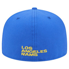 Los Angeles Rams New Era Overlap Wordmark 59FIFTY Fitted Hat Royal