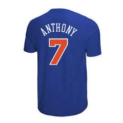 Carmelo Anthony New York Knicks Hardwood Classics Retro Name & Number T-Shirt Royal