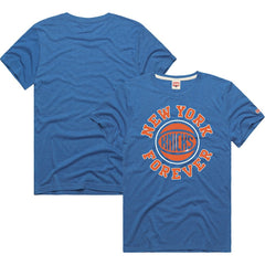 New York Knicks Homage Forever Tri-Blend T-Shirt Blue