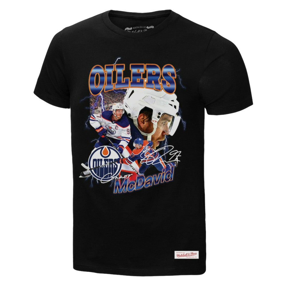 NHL Connor McDavid Edmonton Oilers Mitchell & Ness 2.0 Player Graphic T-Shirt - Black