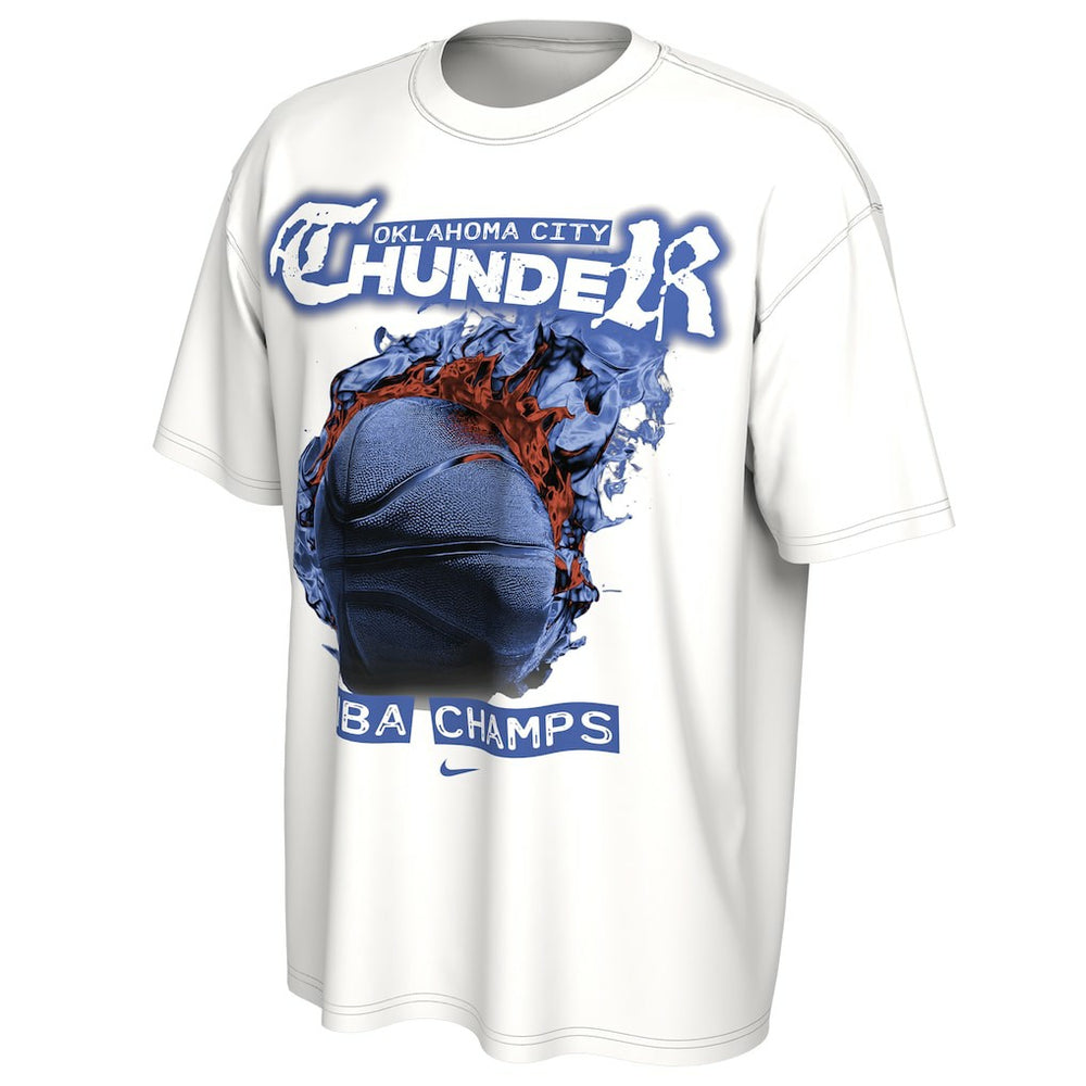 Oklahoma City Thunder Unisex 2025 NBA Finals Champions Celebration Parade Roster T-Shirt White