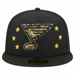 NHL St. Louis Blues New Era Military Appreciation Digital Camo Stars 59FIFTY Fitted Hat - Black