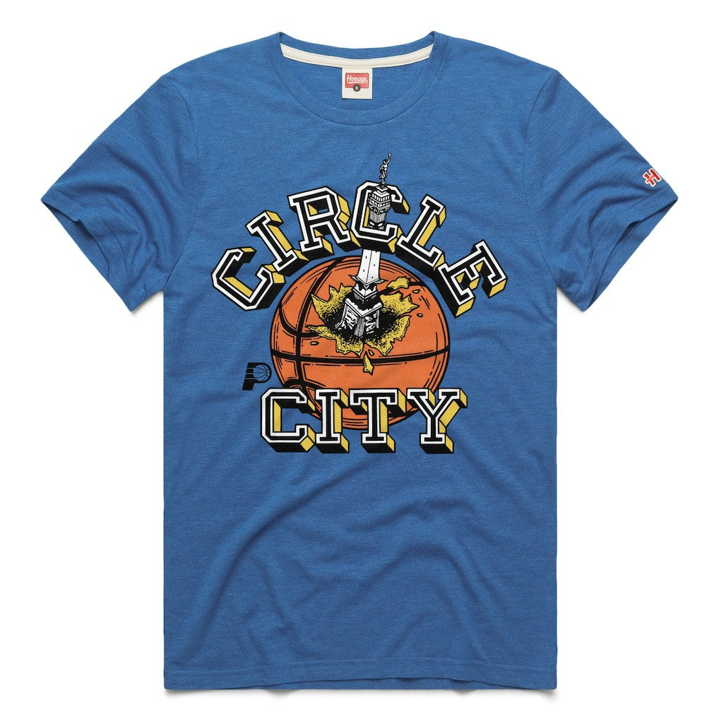 Indiana Pacers Homage Unisex Circle City Tri-Blend T-Shirt Royal