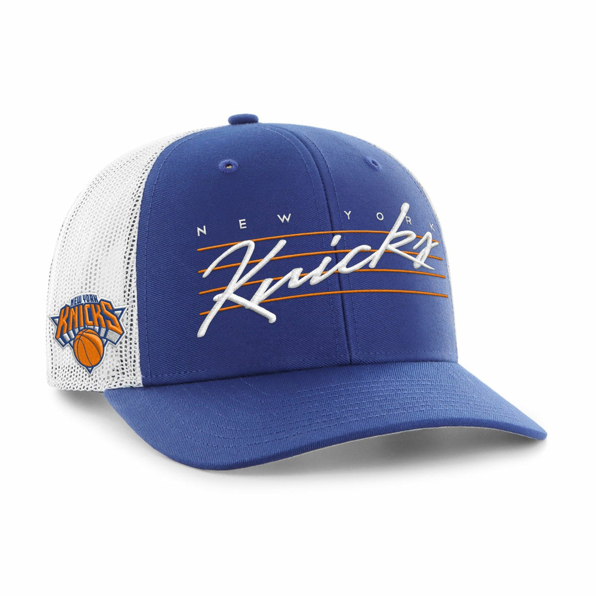 New York Knicks '47 Downburst Trucker Adjustable Hat Blue