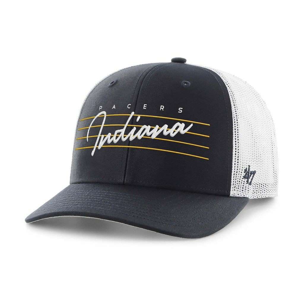 Indiana Pacers '47 Downburst Trucker Adjustable Hat Navy