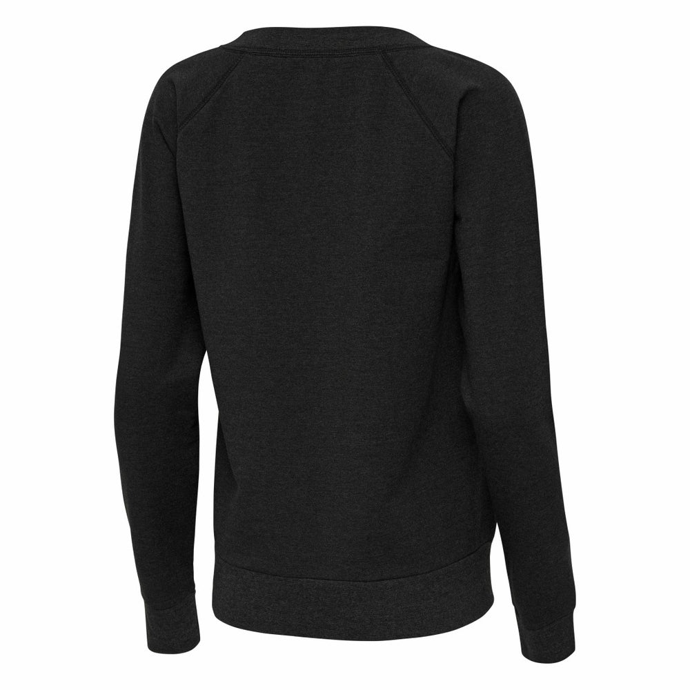 Tampa Bay Buccaneers Antigua Women's Varsity Tri-Blend V-Neck Long Sleeve T-Shirt Heather Black