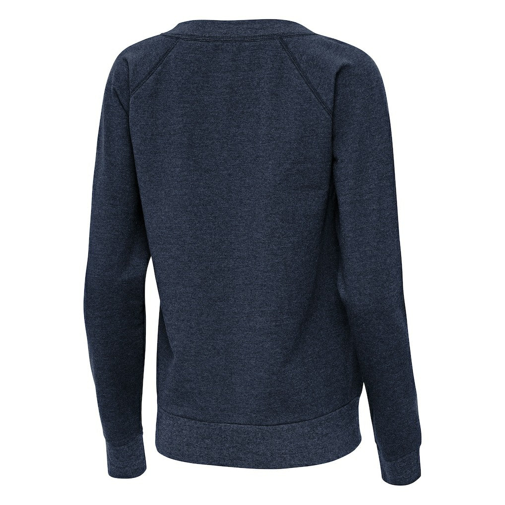 Dallas Cowboys Antigua Women's Varsity Tri-Blend V-Neck Long Sleeve T-Shirt Heather Navy