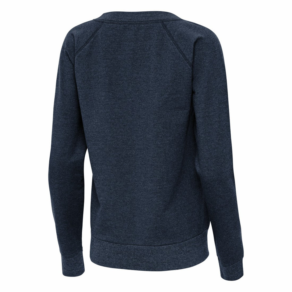 Houston Texans Antigua Women's Varsity Tri-Blend V-Neck Long Sleeve T-Shirt Heather Navy