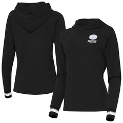 Green Bay Packers Antigua Women's Trek Raglan Pullover Hoodie Black